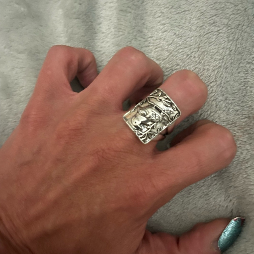 New Womans Princess Jewelry S925 Sterling Silver Handmade Vintage Love Bird Ring - Picture 13 of 13